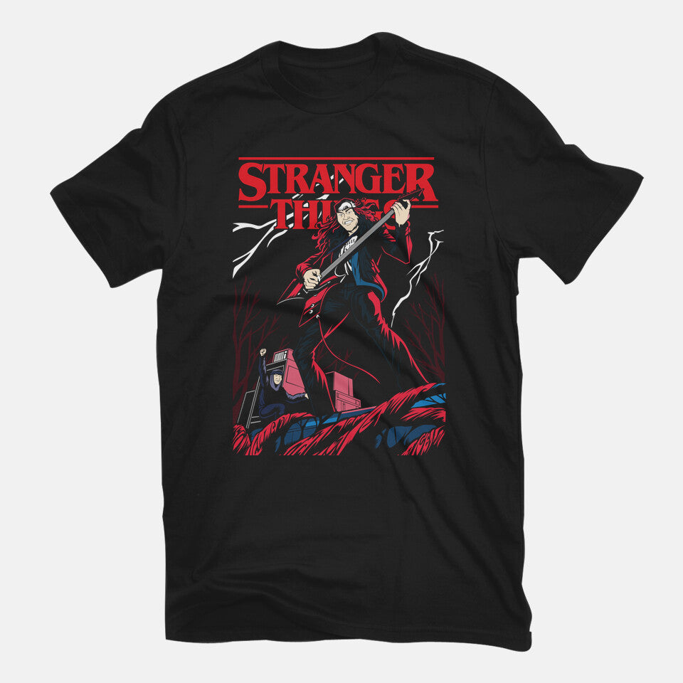 Munson Epic – Horror Graphic T-Shirt in black, flat-lay product view