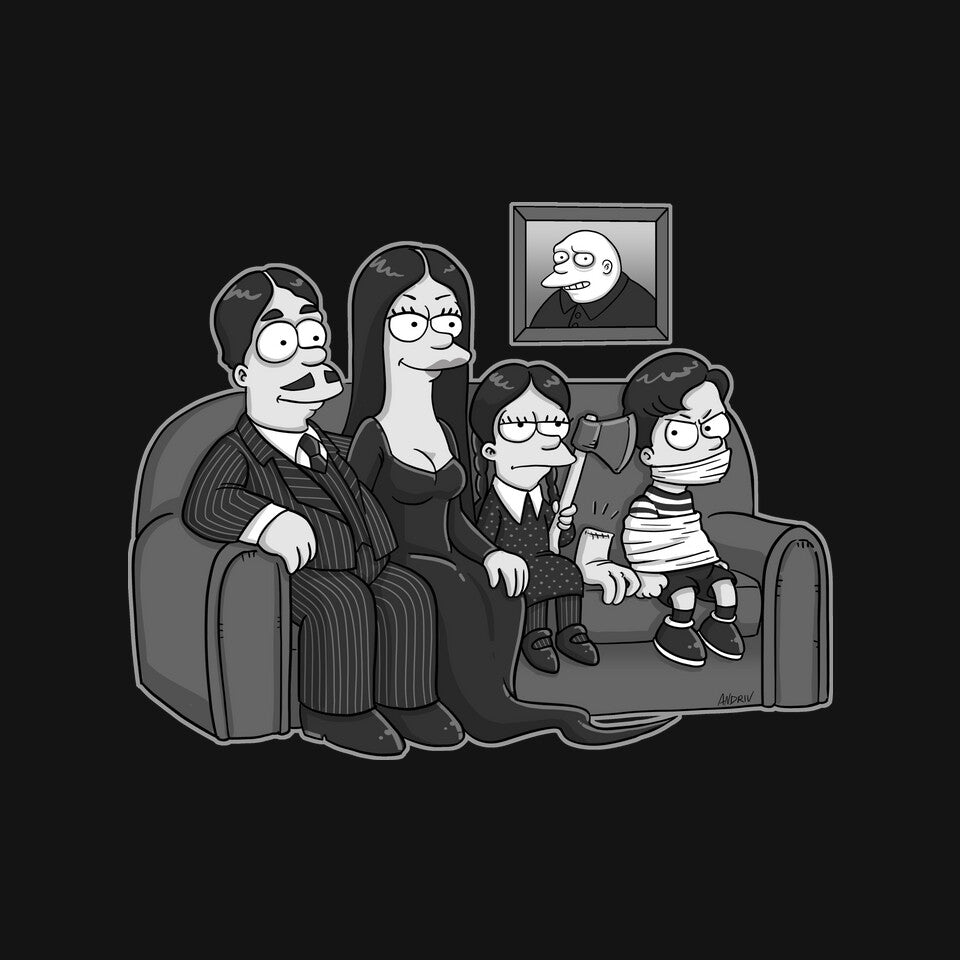 Gothic Family – Fantasy Graphic T-Shirt design artwork for black graphic T-shirt