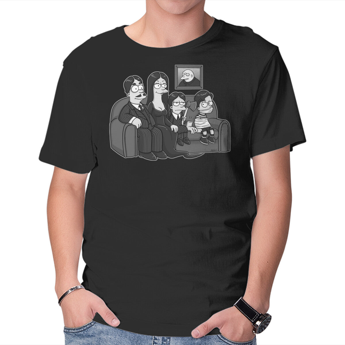 Gothic Family – Fantasy Graphic T-Shirt in black, product display
