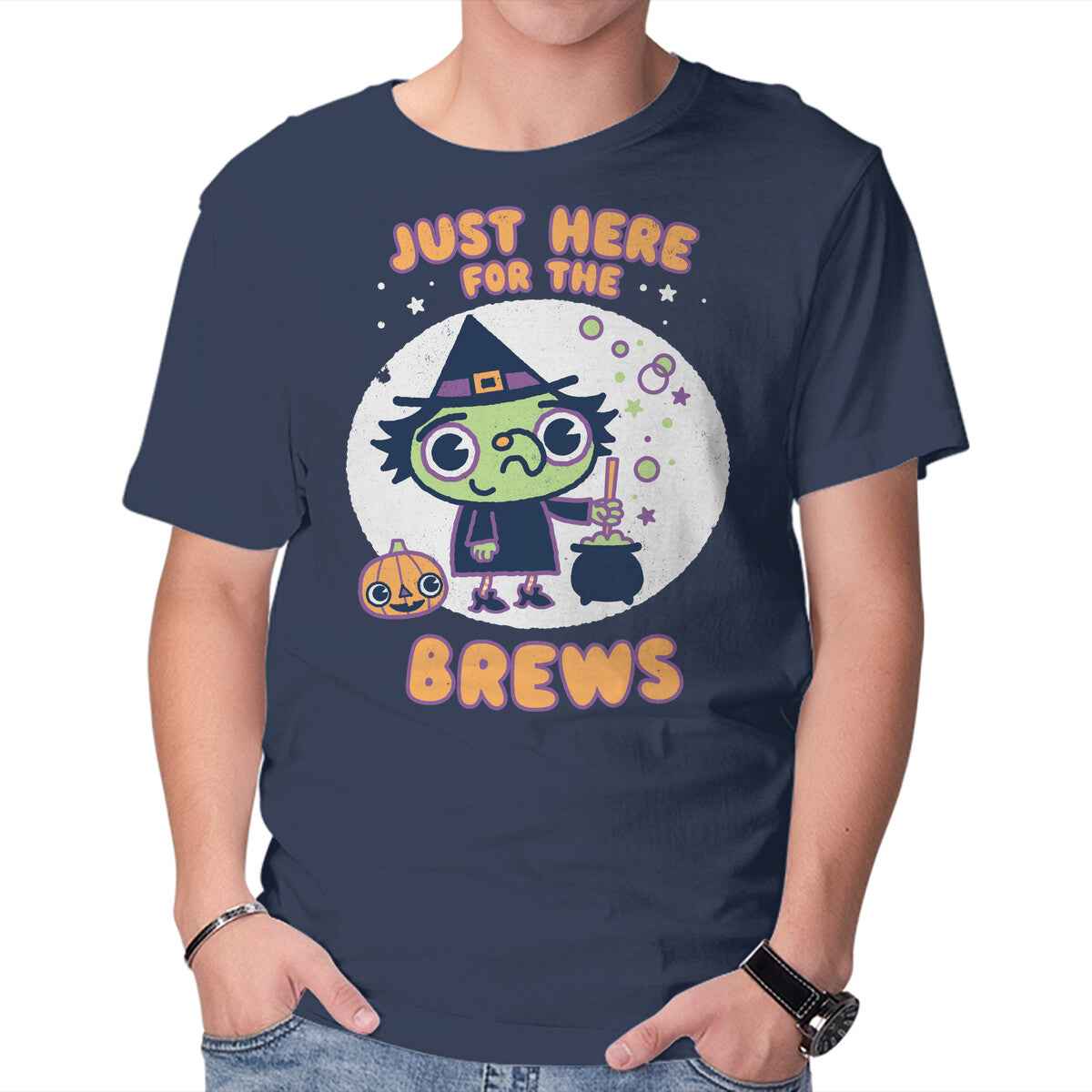 Here For The Brews – Halloween Graphic T-Shirt