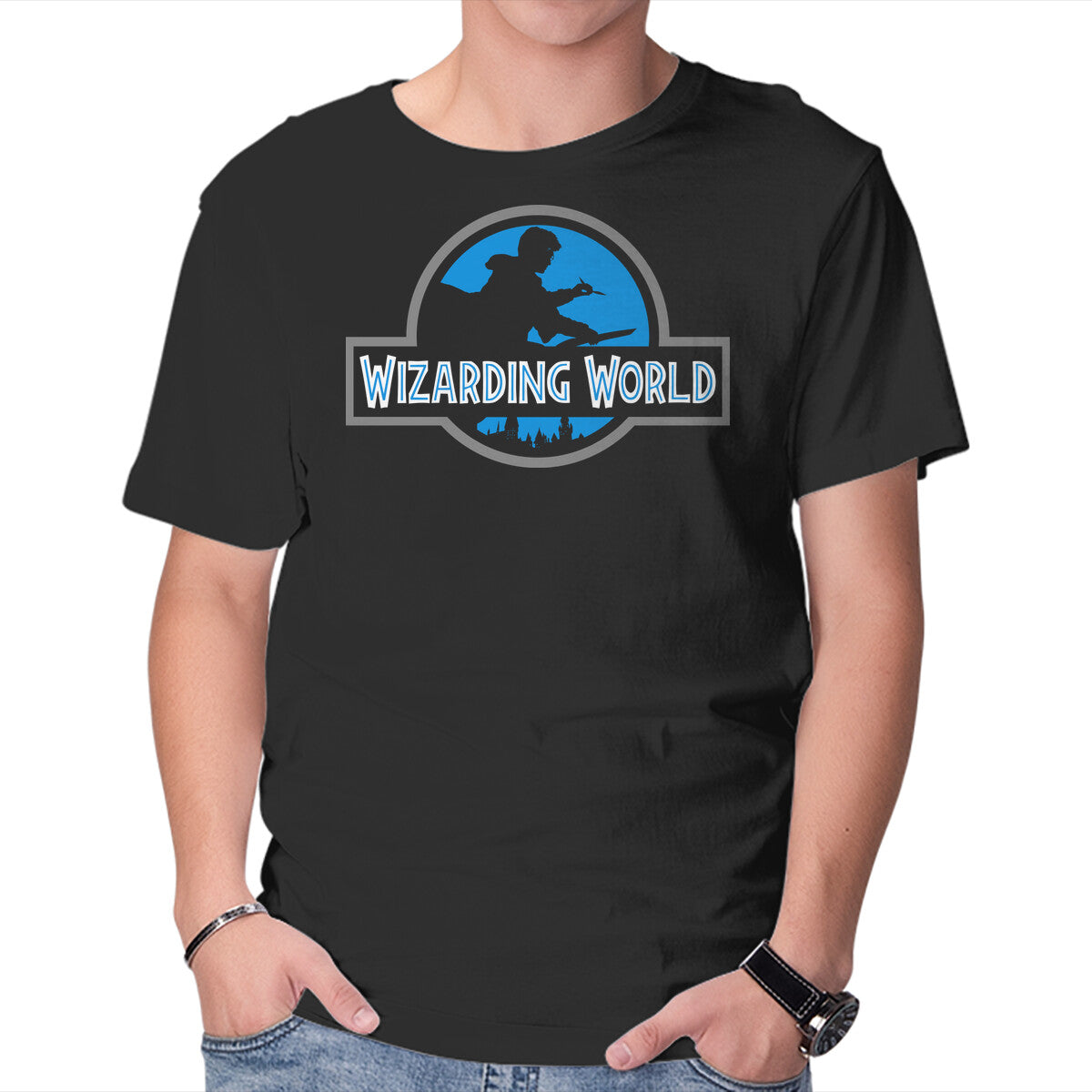Wizarding World – Fantasy Graphic T-Shirt in black, product display