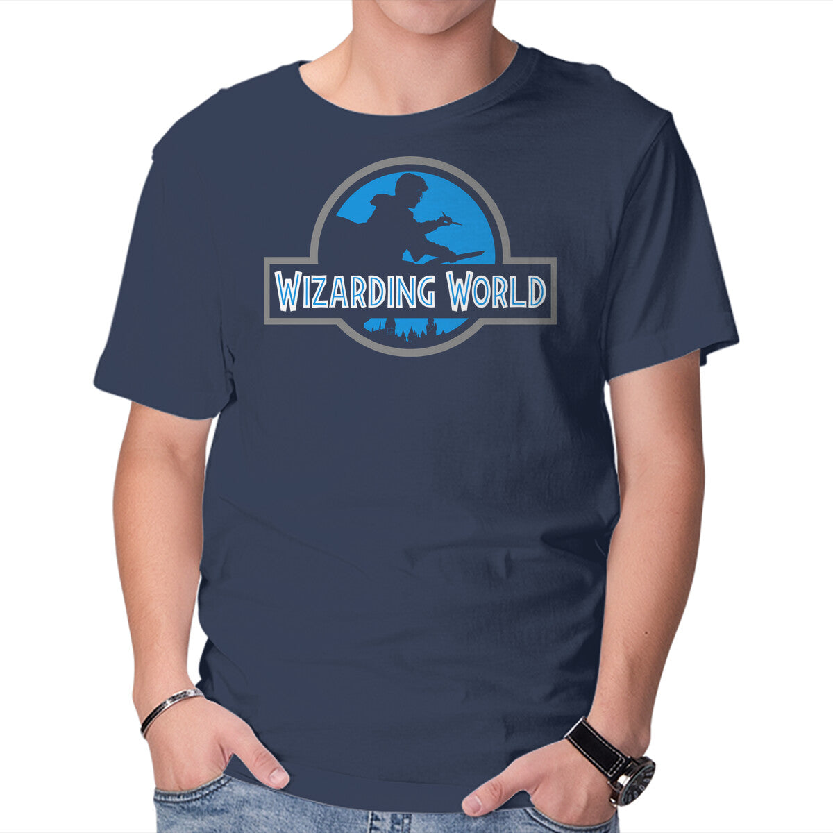 Wizarding World – Fantasy Graphic T-Shirt in navy, product display