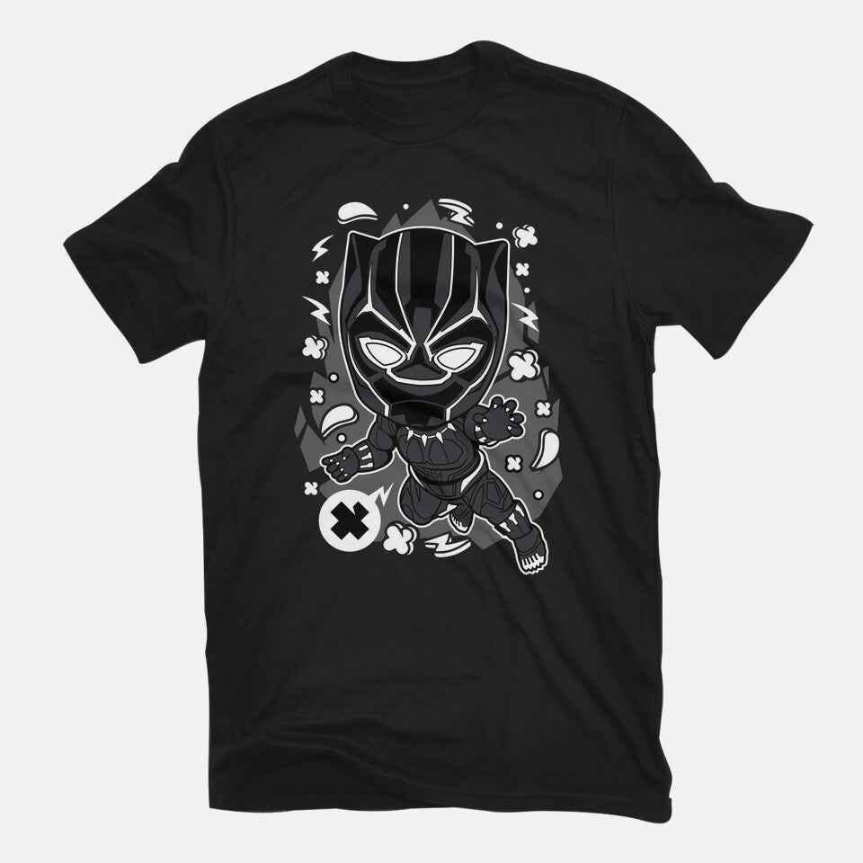 Black Panther Cartoon – Movie Graphic T-Shirt