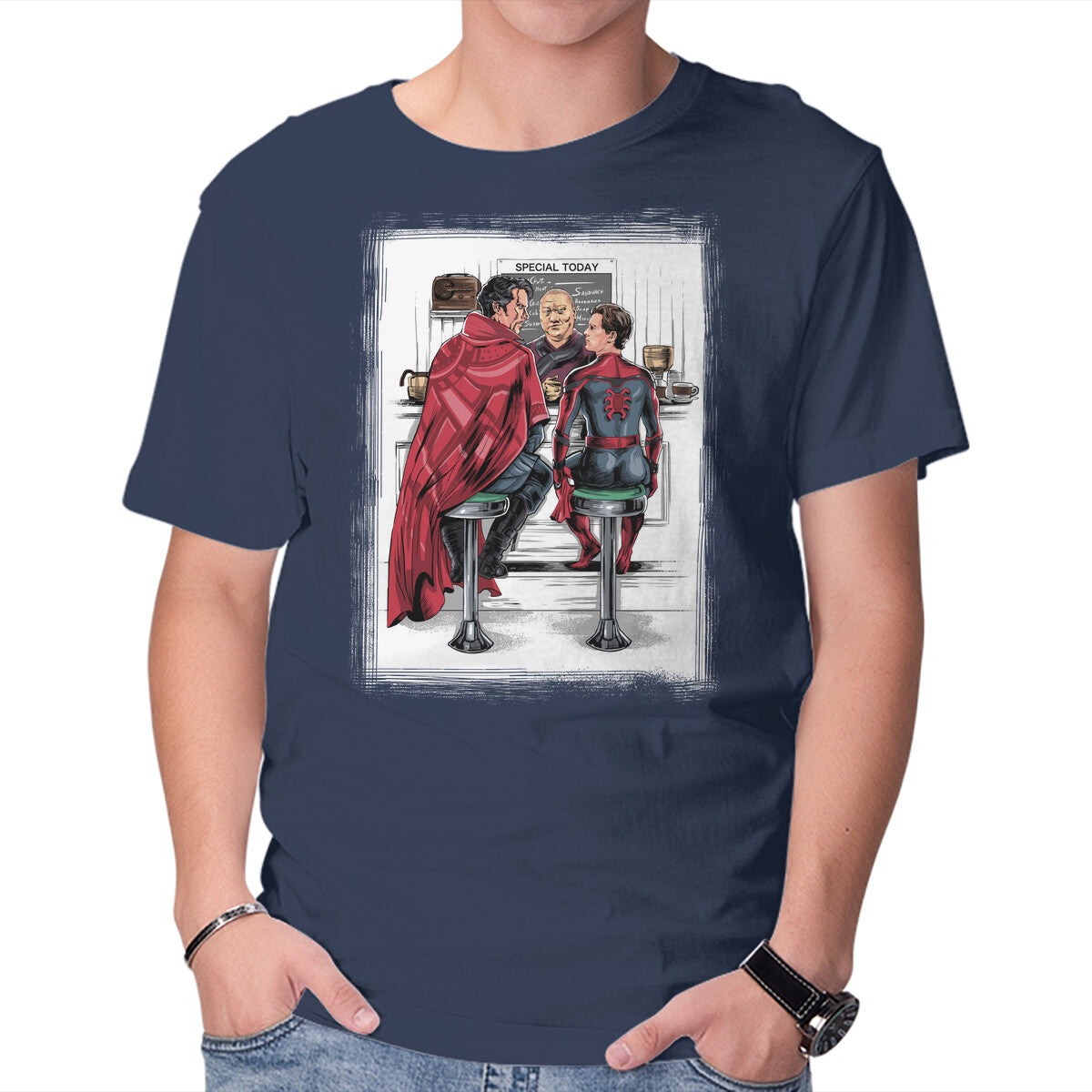 The Runaway Of The Multiverse – Movie Graphic T-Shirt in navy, product display