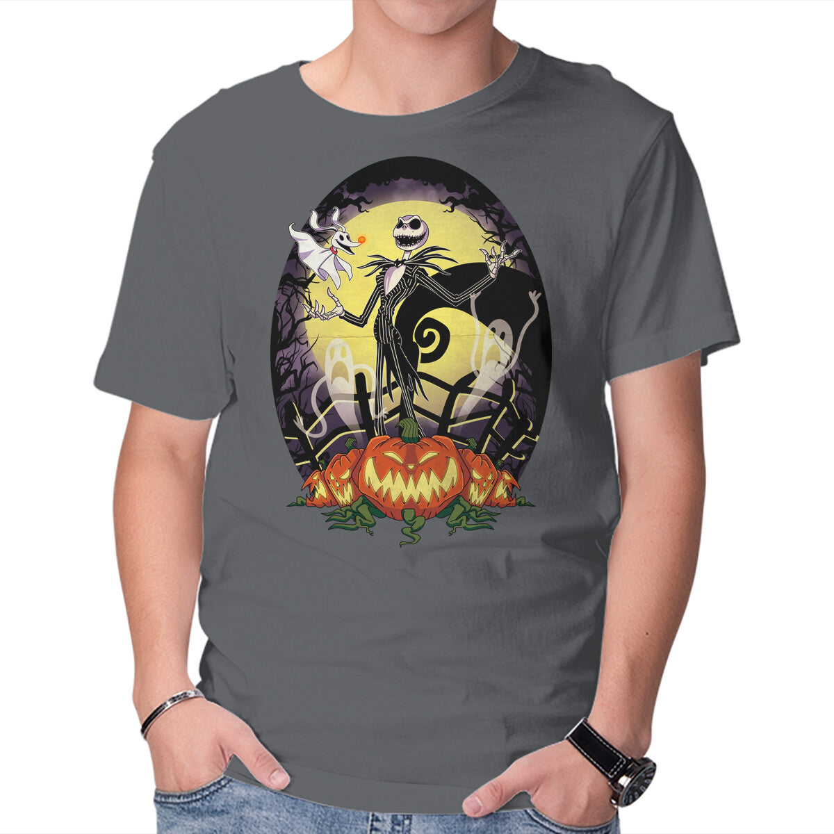 This Is Halloween – Movie Graphic T-Shirt in charcoal, product display