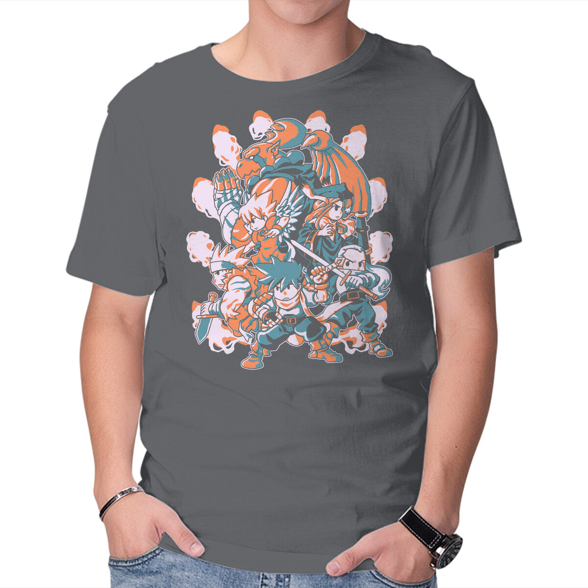 Spirit Of Liberty – Gaming Graphic T-Shirt in charcoal, product display