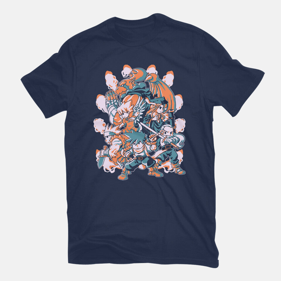 Spirit Of Liberty – Gaming Graphic T-Shirt in navy, flat-lay product view
