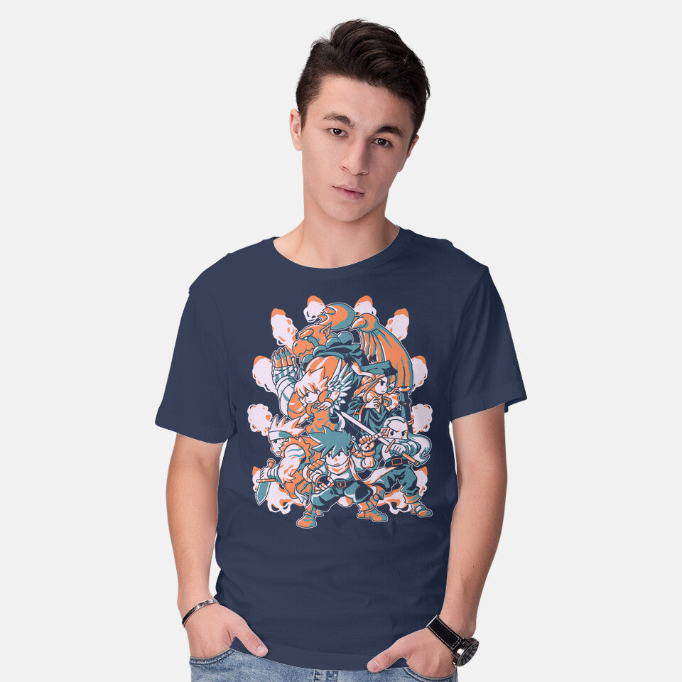 Model wearing navy Spirit Of Liberty – Gaming Graphic T-Shirt