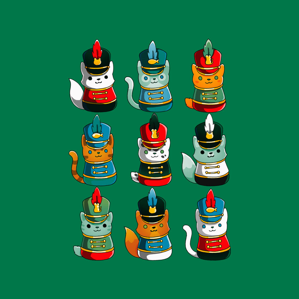 Cat Nutcracker – Cat Graphic T-Shirt design artwork for green graphic T-shirt
