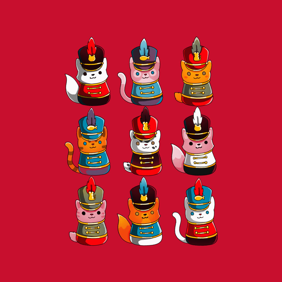 Cat Nutcracker – Cat Graphic T-Shirt design artwork for red graphic T-shirt