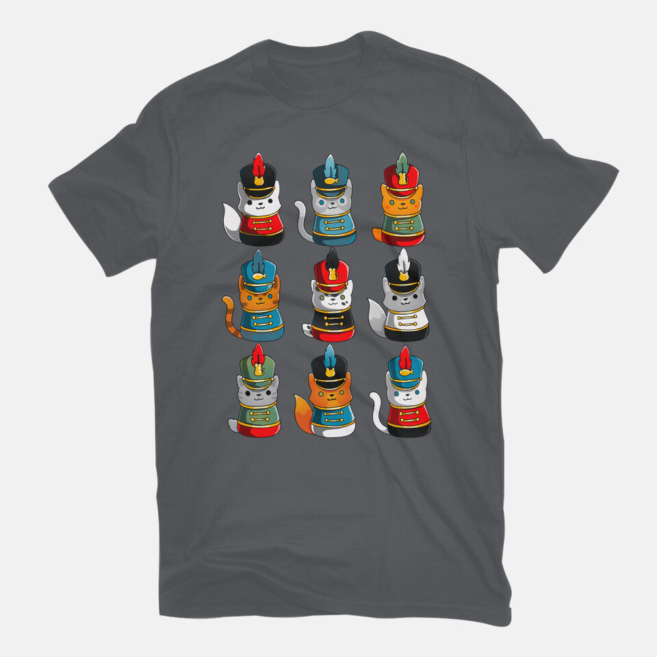 Cat Nutcracker – Cat Graphic T-Shirt in charcoal, flat-lay product view
