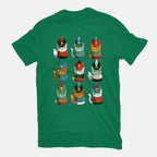 Cat Nutcracker – Cat Graphic T-Shirt in green, flat-lay product view