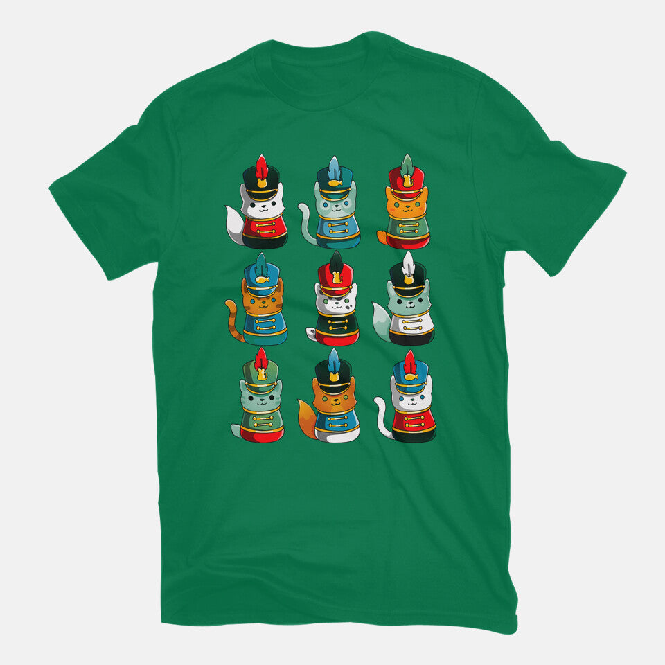 Cat Nutcracker – Cat Graphic T-Shirt in green, flat-lay product view