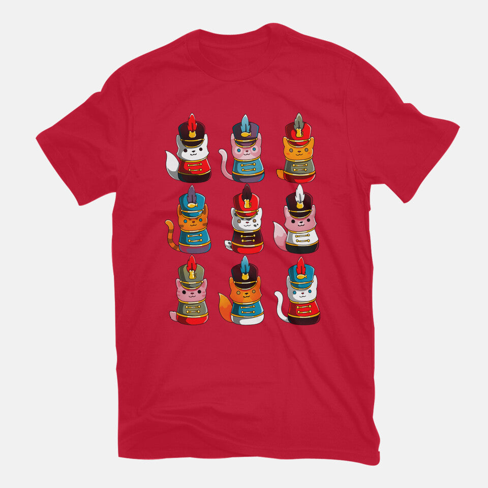 Cat Nutcracker – Cat Graphic T-Shirt in red, flat-lay product view