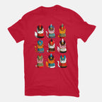 Cat Nutcracker – Cat Graphic T-Shirt in red, flat-lay product view