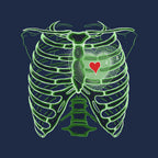 Grinch's Heart – Movie Graphic T-Shirt design artwork for navy graphic T-shirt