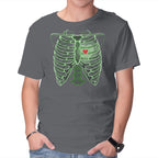 Grinch's Heart – Movie Graphic T-Shirt in charcoal, product display