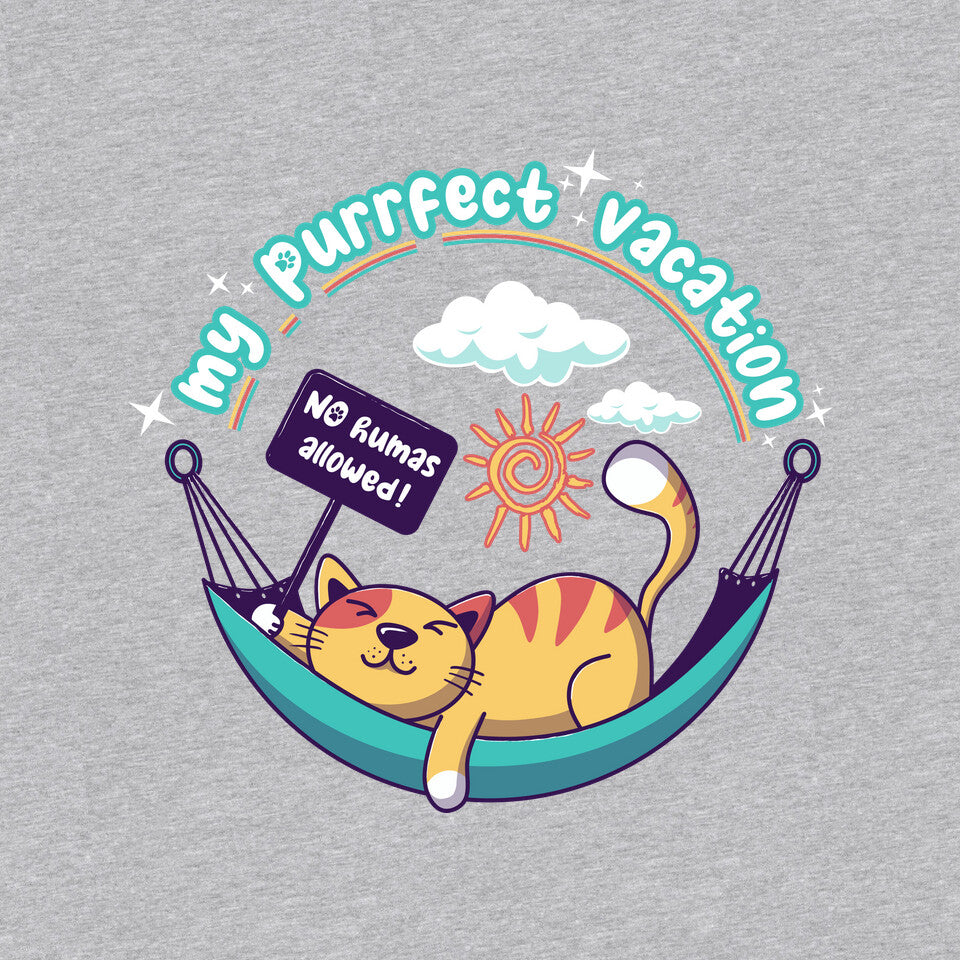 Purrfect Vacation – Cat Graphic T-Shirt