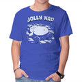 Snowrlax Nap – Anime Graphic T-Shirt in royal blue, product display