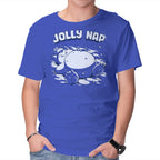 Snowrlax Nap – Anime Graphic T-Shirt in royal blue, product display