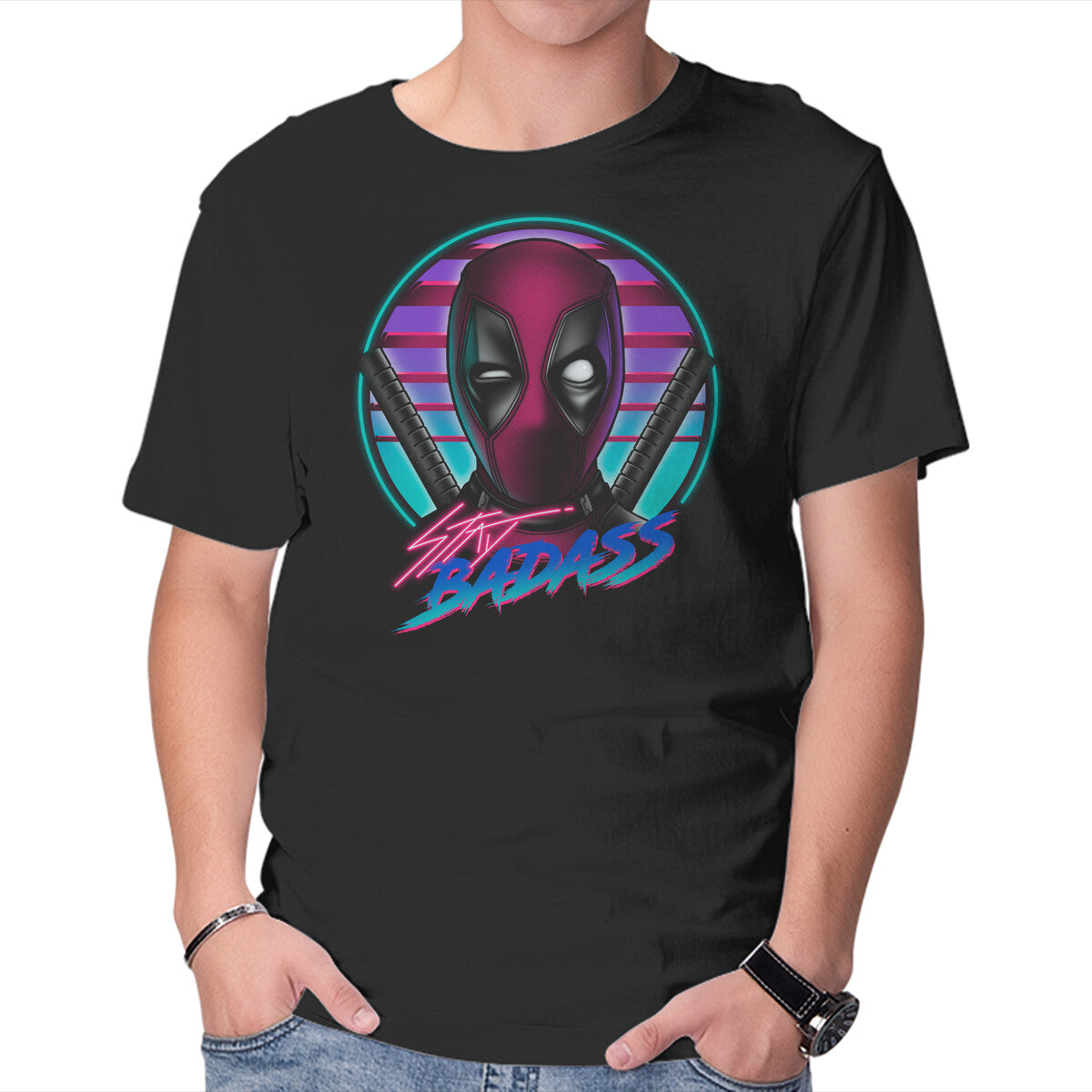 Stay Badass – Movie Graphic T-Shirt in black, product display