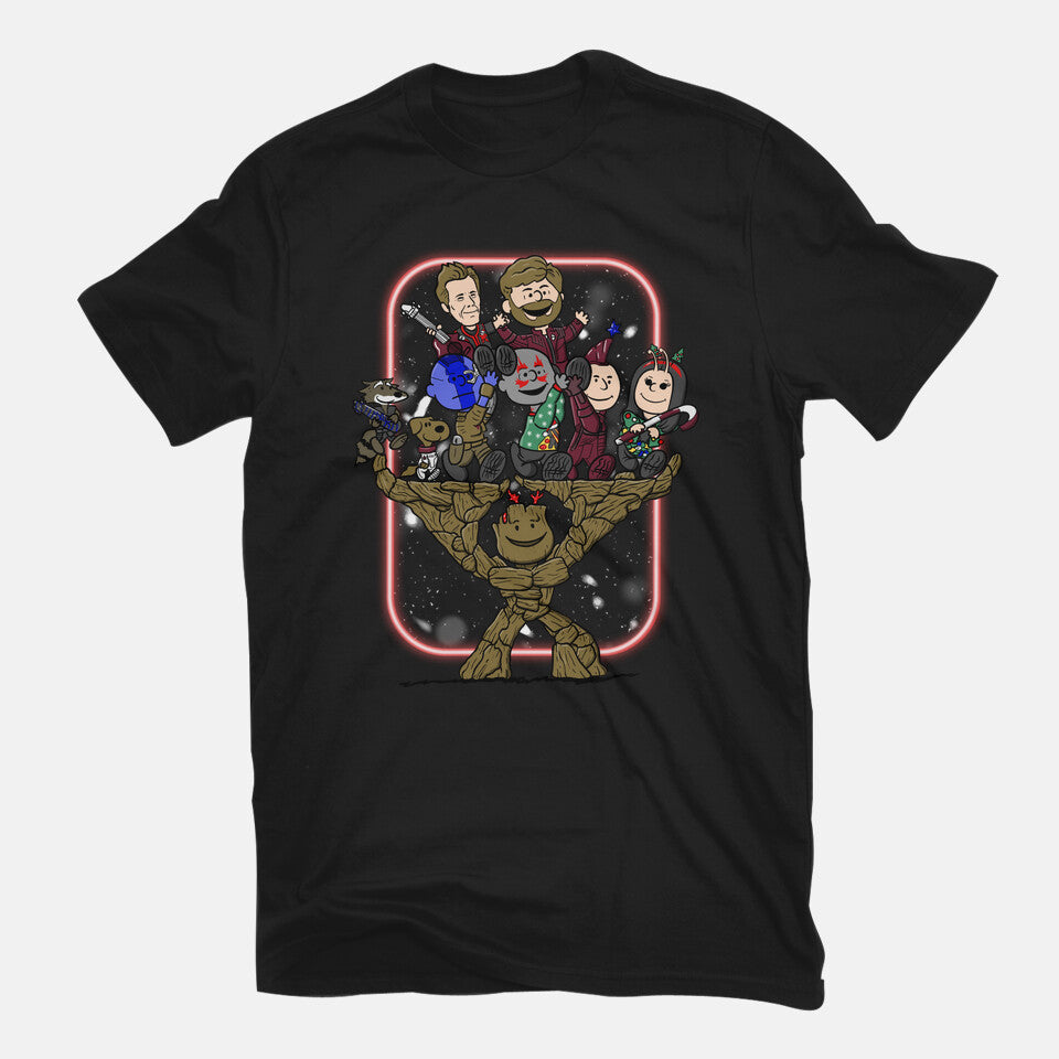 Christnuts – Sci-Fi Graphic T-Shirt in black, flat-lay product view