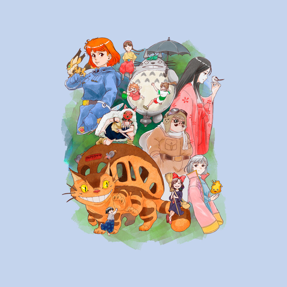 Compilation World – Anime Graphic T-Shirt design artwork for blue graphic T-shirt