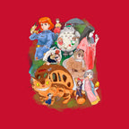 Compilation World – Anime Graphic T-Shirt design artwork for red graphic T-shirt