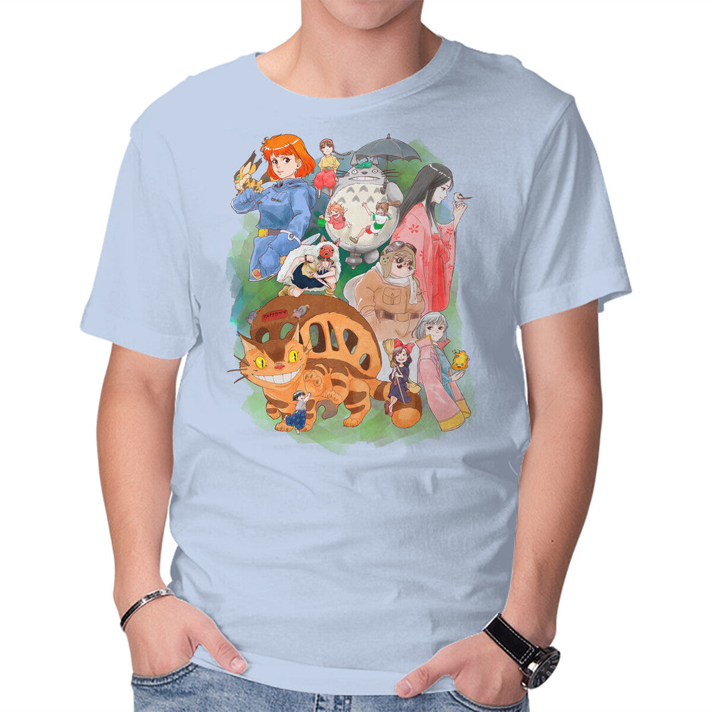 Compilation World – Anime Graphic T-Shirt in blue, product display