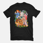 Compilation World – Anime Graphic T-Shirt in black, flat-lay product view
