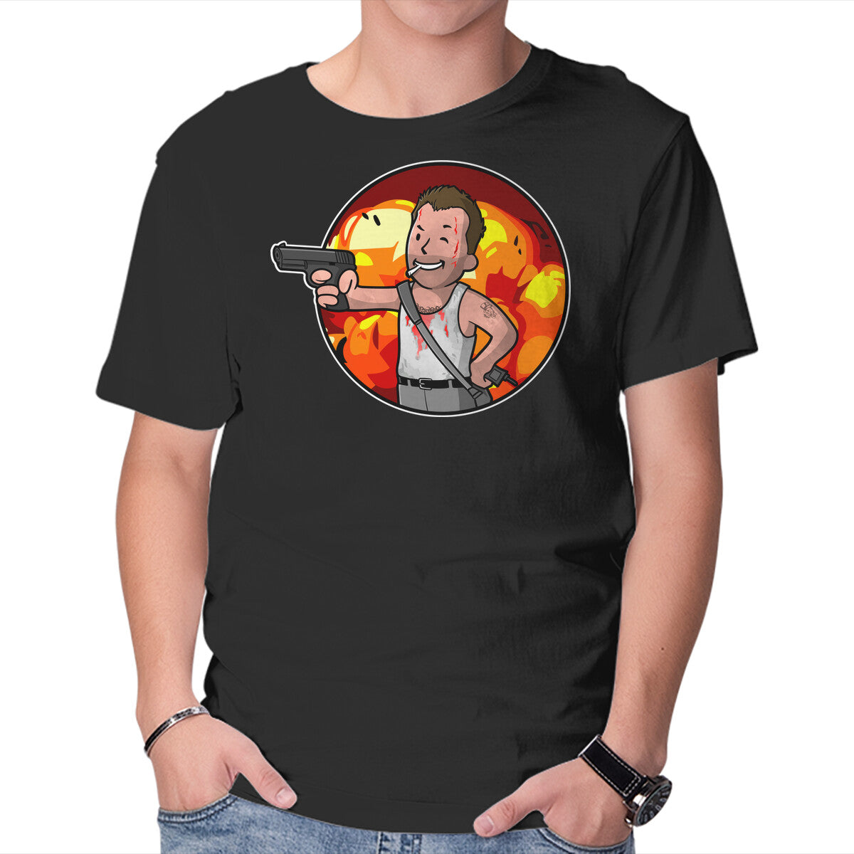 Vault McClane – Movie Graphic T-Shirt in black, product display