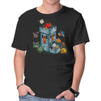 Dice Tower – Gaming Graphic T-Shirt in black, product display
