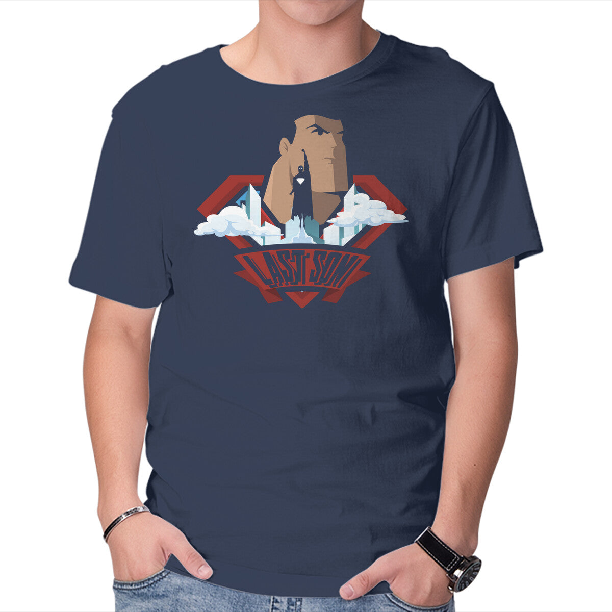 Supes Graphic T-Shirt in navy, product display