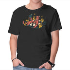 Bathing In Fire – Horror Graphic T-Shirt in black, product display