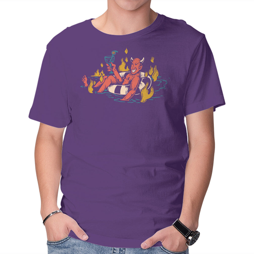 Bathing In Fire – Horror Graphic T-Shirt in purple, product display