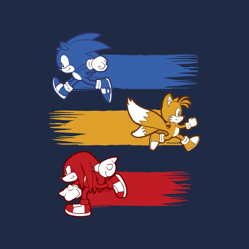 Runners – Gaming Graphic T-Shirt design artwork for navy graphic T-shirt
