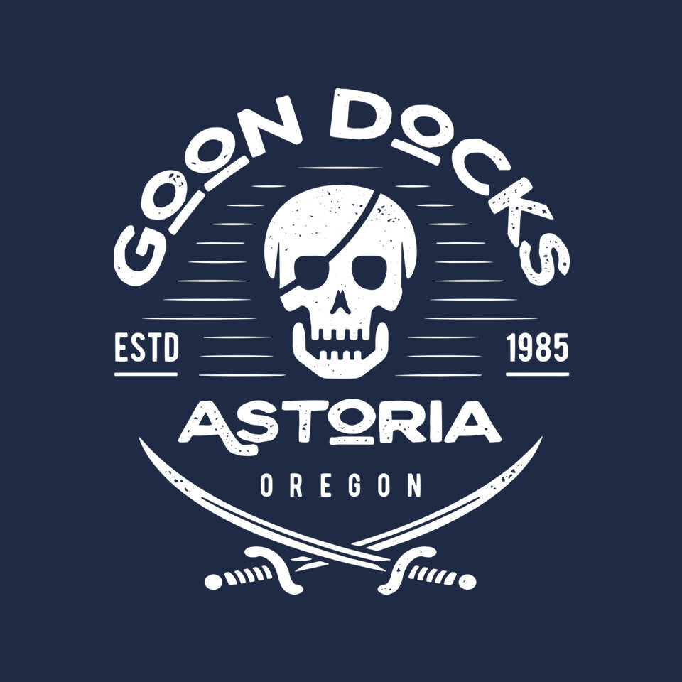 Goon Docks Emblem – Movie Graphic T-Shirt design artwork for navy graphic T-shirt