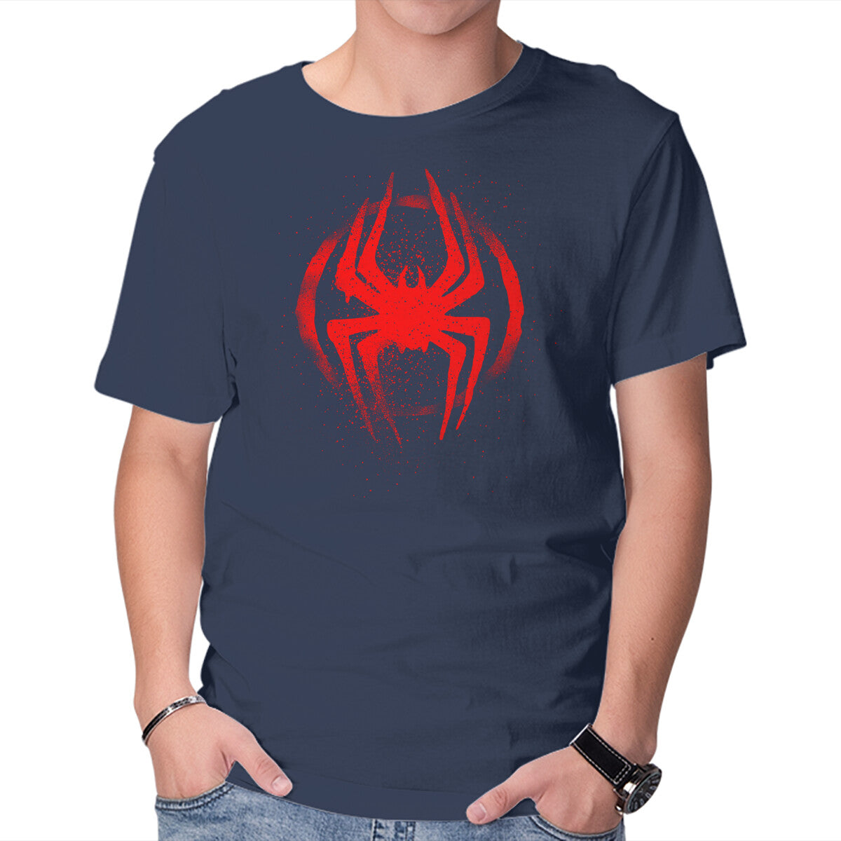 Spiders Journey Graphic T-Shirt in navy, product display