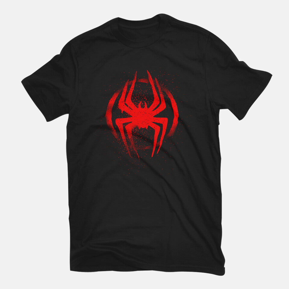 Spiders Journey Graphic T-Shirt in black, flat-lay product view