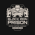 Prison Security Robots – Horror Graphic T-Shirt design artwork for black graphic T-shirt