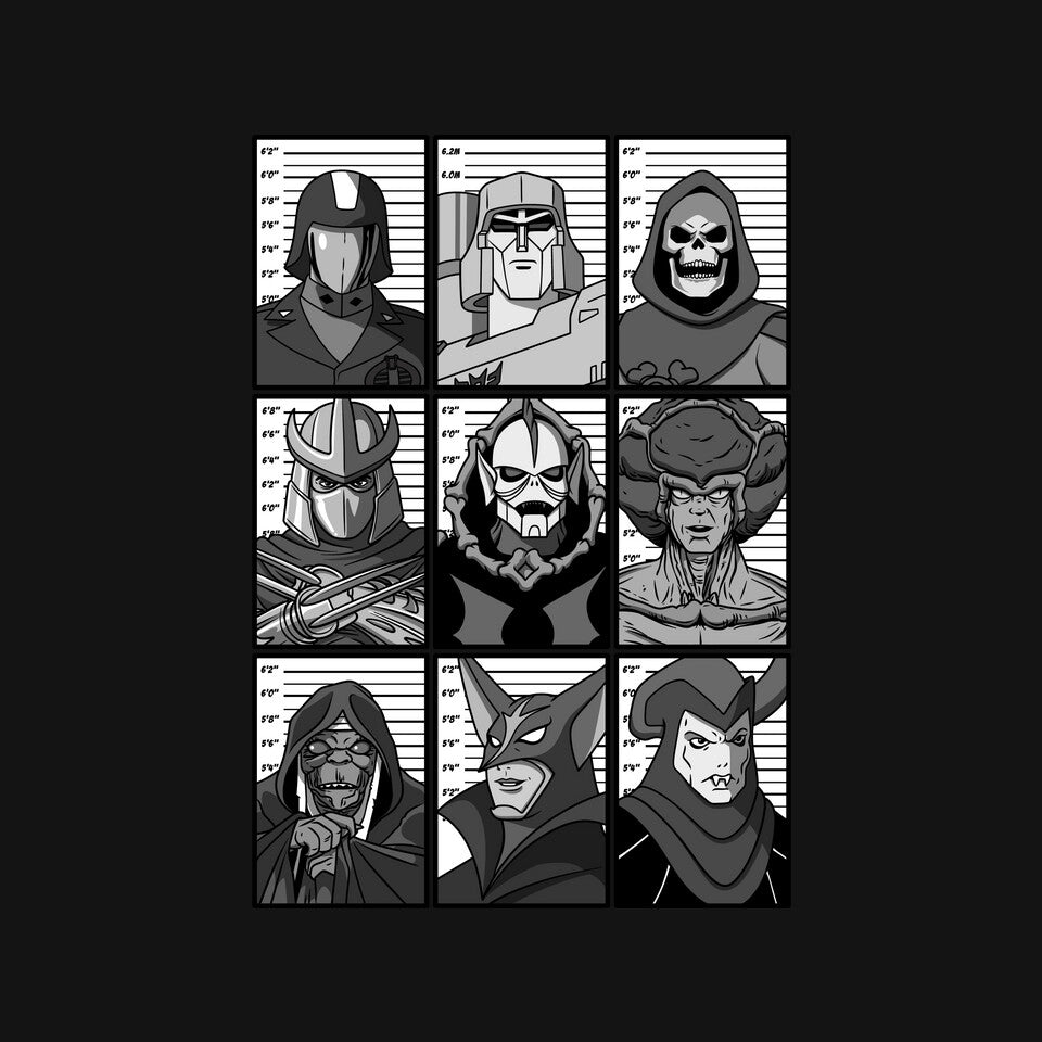 Saturday Morning Detention – Fantasy Graphic T-Shirt design artwork for black graphic T-shirt