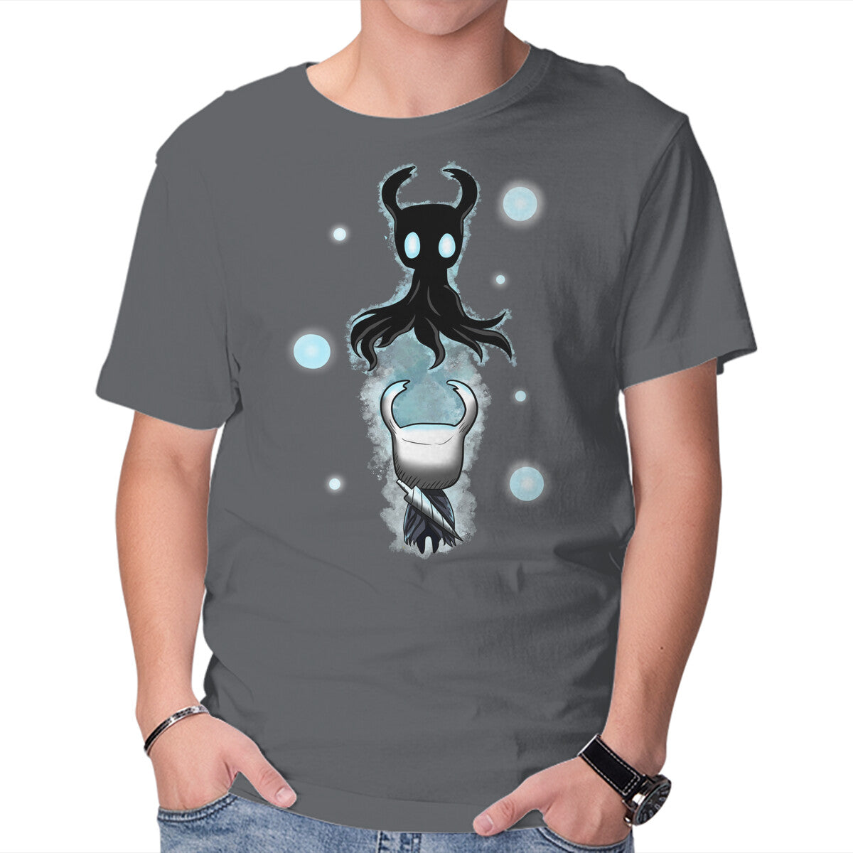 Look Your Soul – Gaming Graphic T-Shirt in charcoal, product display