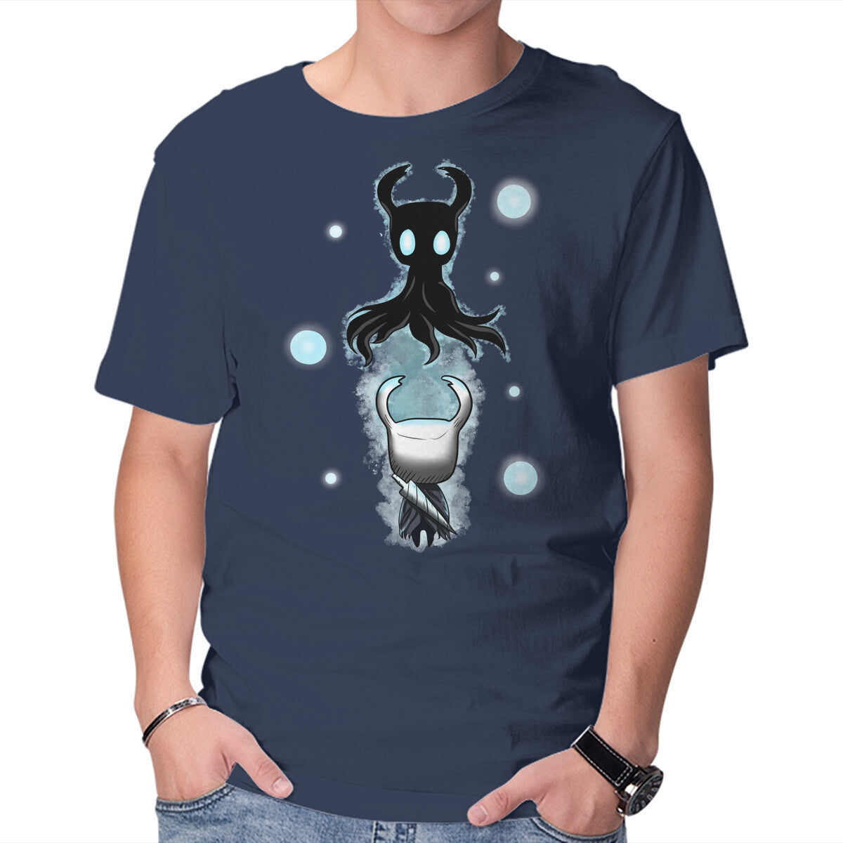 Look Your Soul – Gaming Graphic T-Shirt in navy, product display