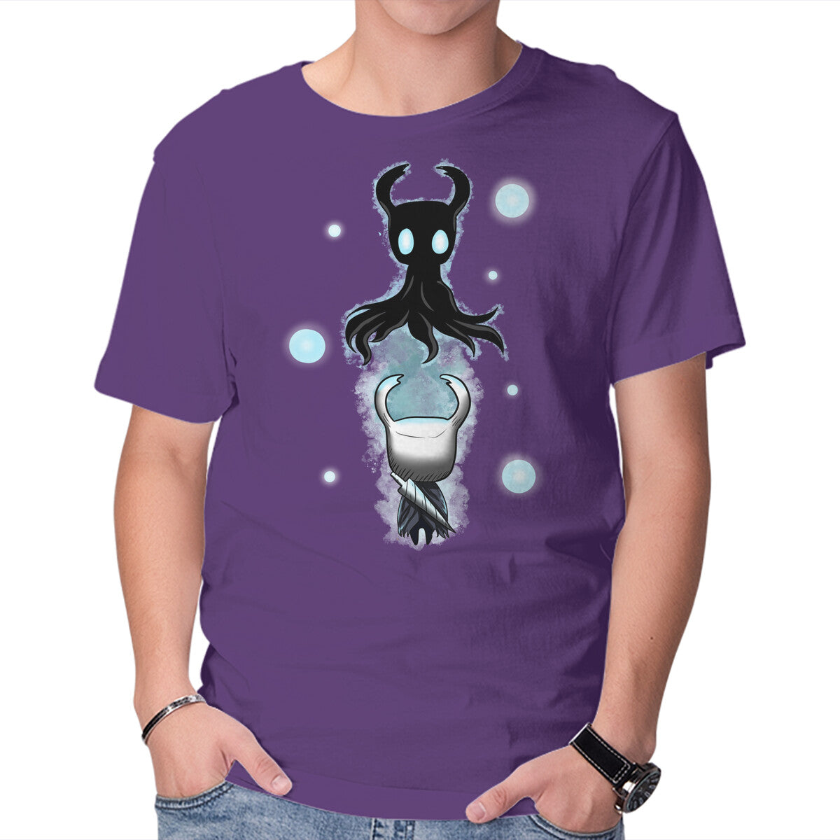 Look Your Soul – Gaming Graphic T-Shirt in purple, product display