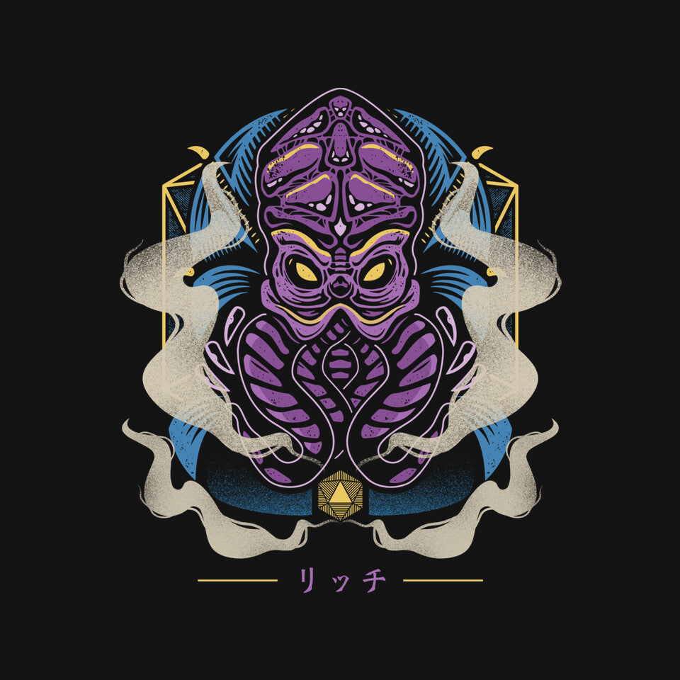 Psionic Aberration – Gaming Graphic T-Shirt design artwork for black graphic T-shirt