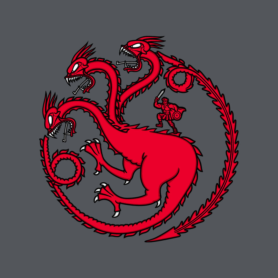 Hydraryen – Fantasy Graphic T-Shirt design artwork for charcoal graphic T-shirt