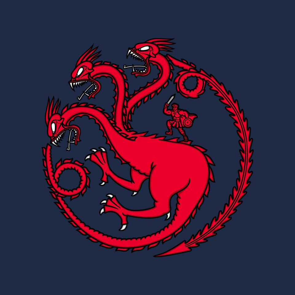 Hydraryen – Fantasy Graphic T-Shirt design artwork for navy graphic T-shirt