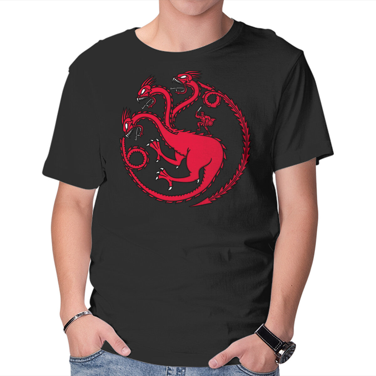 Hydraryen – Fantasy Graphic T-Shirt in black, product display