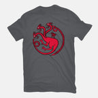 Hydraryen – Fantasy Graphic T-Shirt in charcoal, flat-lay product view