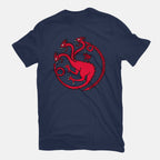 Hydraryen – Fantasy Graphic T-Shirt in navy, flat-lay product view